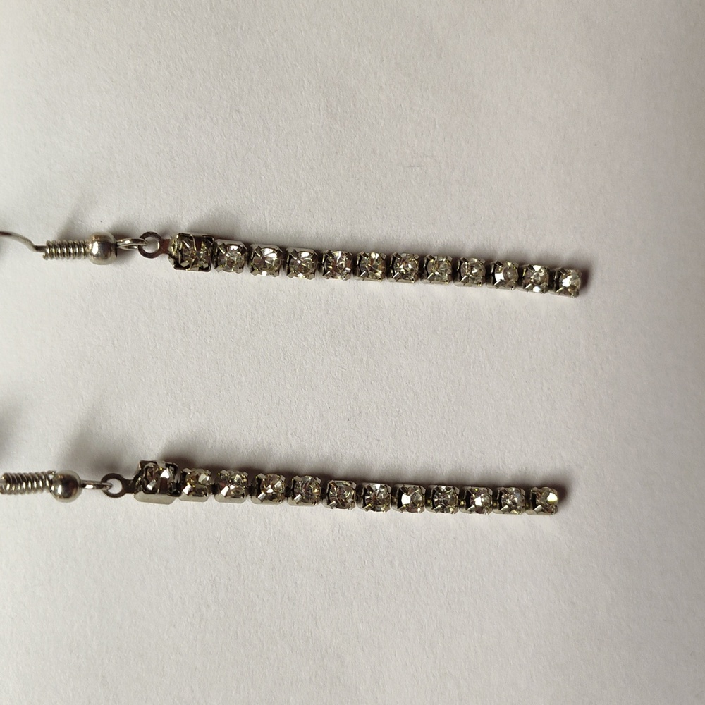 Long Rhinestone Earings - Picture 2 of 7